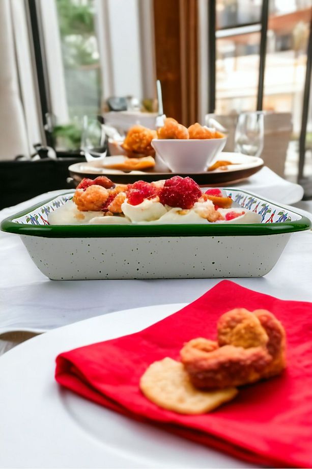 28 No Emaye Dörtgen Tabak Meze Kahvaltılık Kamp Piknik - 2