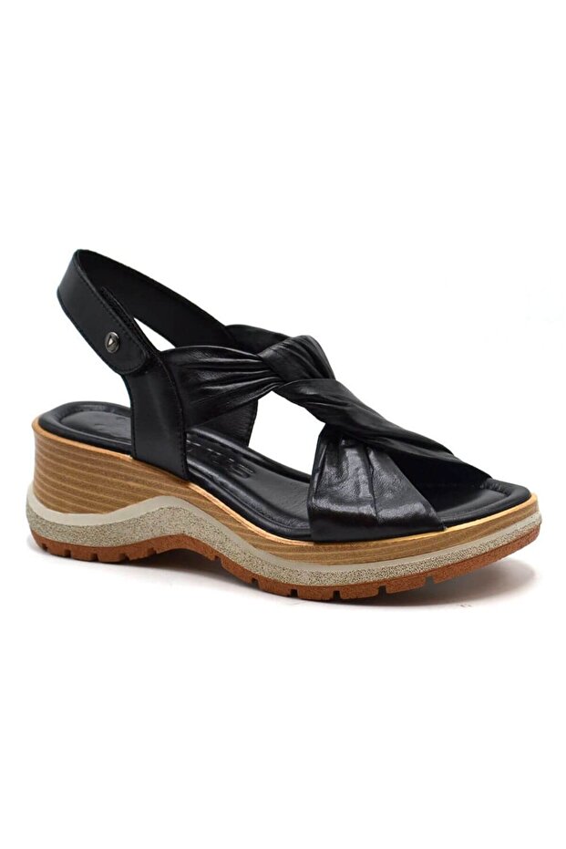 Women's Comfort Leather Sandals Black 2409901Y