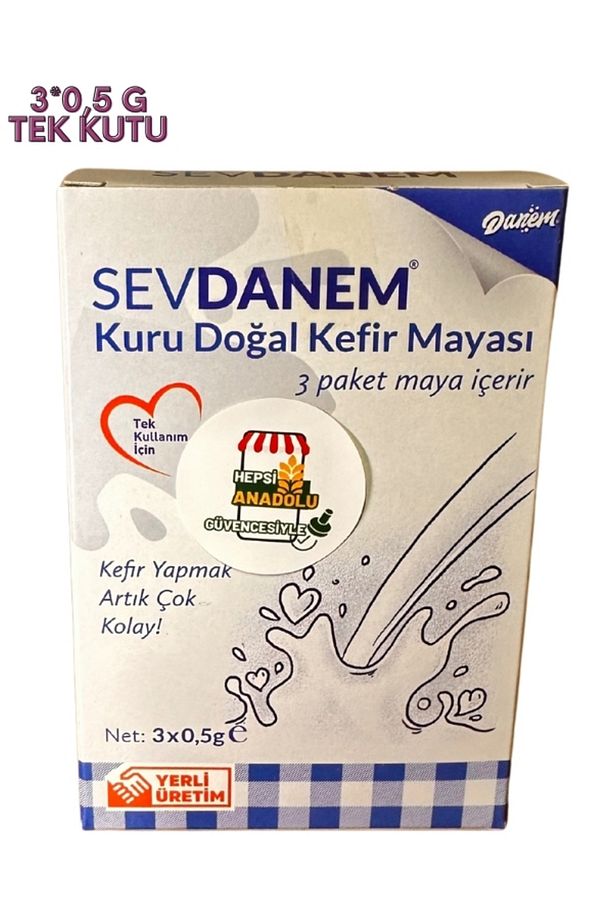 Sevdanem Tek Kullanımlık Kuru Doğal Kefir Mayası 3*0,5g - 1