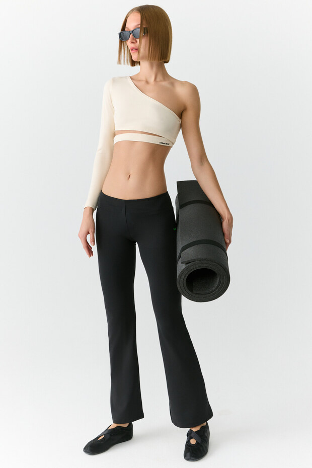 Mıya Kadın Tek Kol Açık Yaka Ekru T-shirt - 2