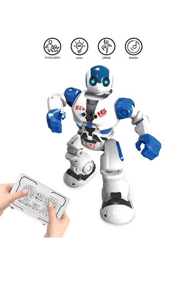 Uzaktan Kumandalı Full Fonksiyon Şarjlı Işıklı ,Sesli Dansçı İnteraktif Robot +3 - 3