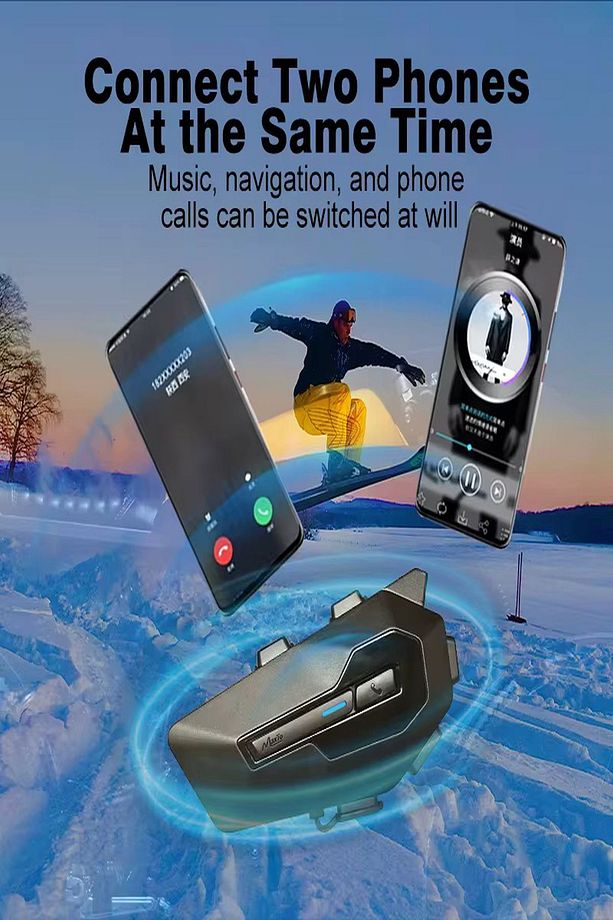 Yeni Model Maxto MX2 Intercom Motosiklet Kask Hoparlörü Bluetooth Intercom Hi-Fi Ses IPX6 - 6