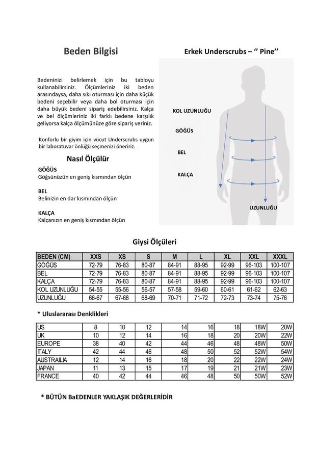 Pine Underscrubs 100% Pamuk - 8