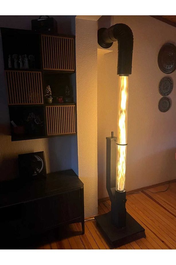 Roket füze tipi pelet soba 120 cm - 6