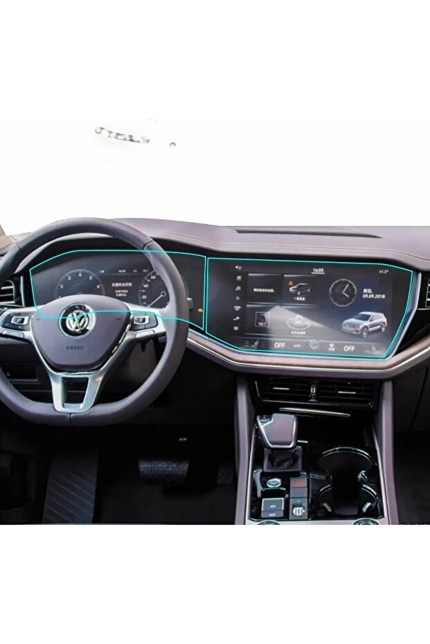 Volkswagen Touareg 2018-2024 Model Multimedia and Instrument Panel Compatible Set 9H Nano Screen Protector