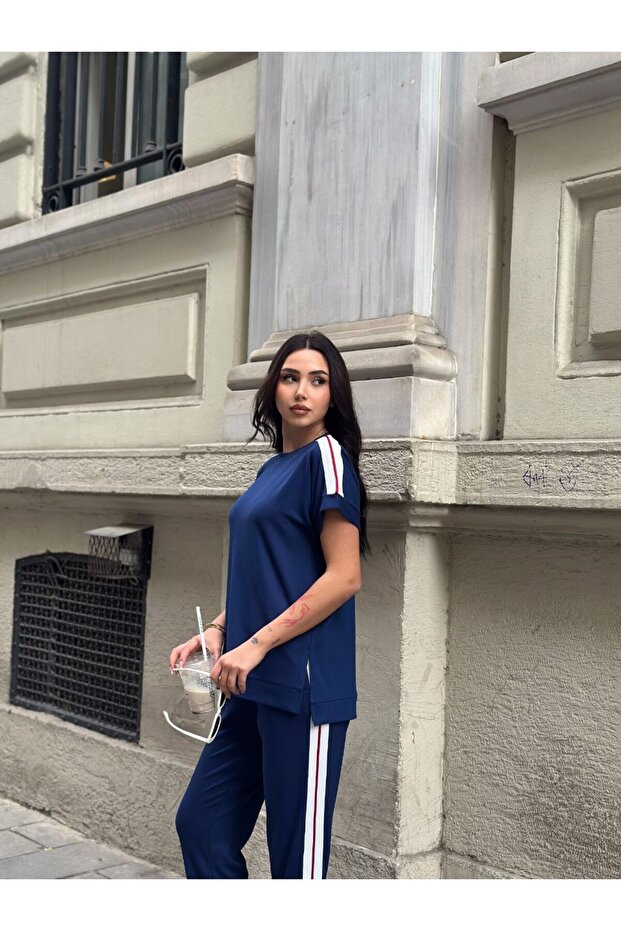 Modal Cloth Stripe Tracksuit