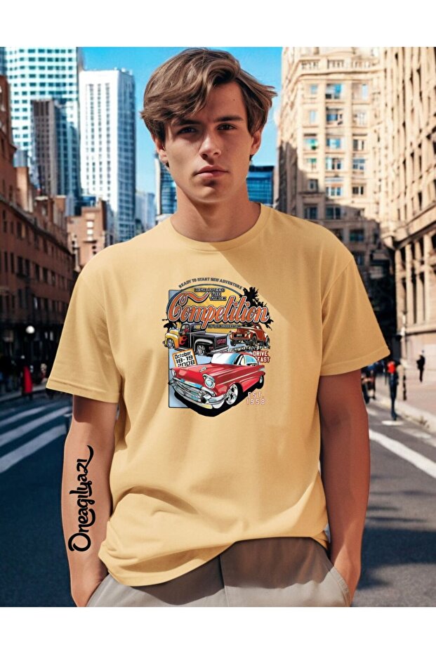 Car Printed Men's Oversize T-Shirt