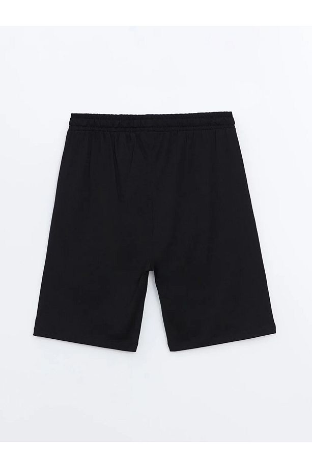 Siyah Slim Fit Erkek Pijama Alt Şort - 5