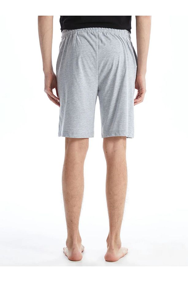 Siyah Slim Fit Erkek Pijama Alt Şort - 3