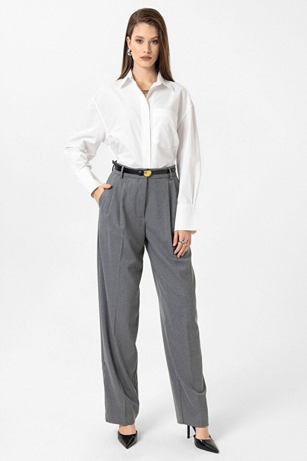 Beyaz Kadın Basic Poplin Gömlek - 2