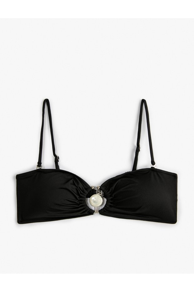 Bikini Top with Removable Straps and Metal Accessories