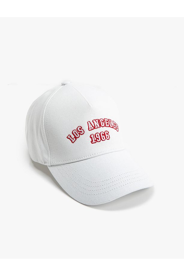 Cap Şapka Slogan Işlemeli Pamuklu - 1