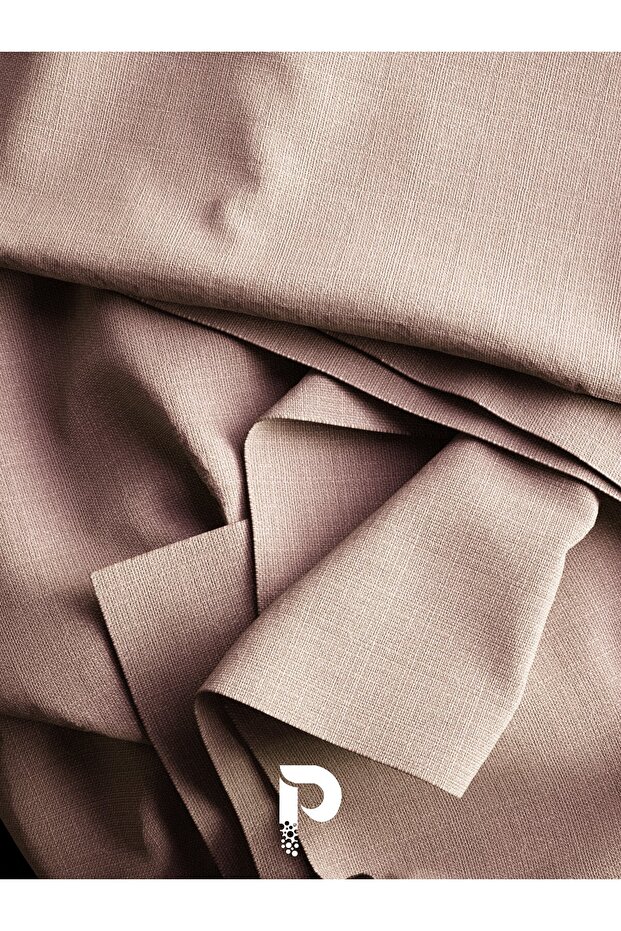 Light Pink Linen Extraphore Curtain - Drawstring Background - 4