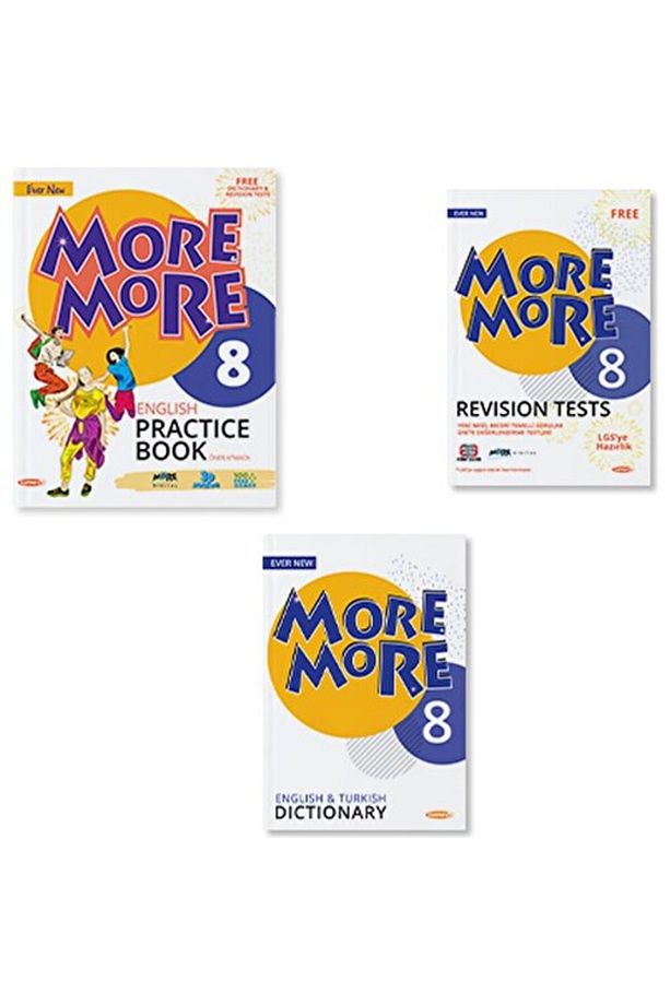 Kurmay Yayınları More&more 8. Sınıf Practıce Book & Dıctıonary & Revısıon Tests (3’ LÜ SET) - 1