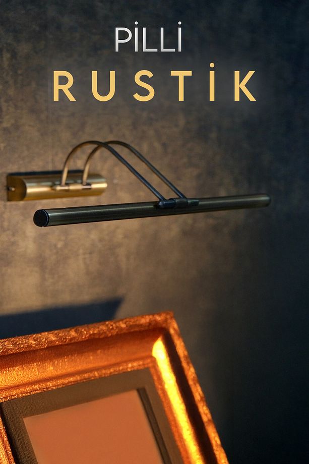 Pilli Rustik Beyaz Işık Duvar Apliği Banyo Aydınlatma Ayna Üstü Led Tablo Aplik A+ Loş Işık 6500K - 1