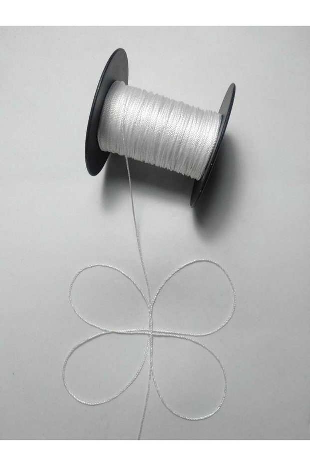 0.8 mm 20 Meters Rosary Cord White Color Polyeter Cord