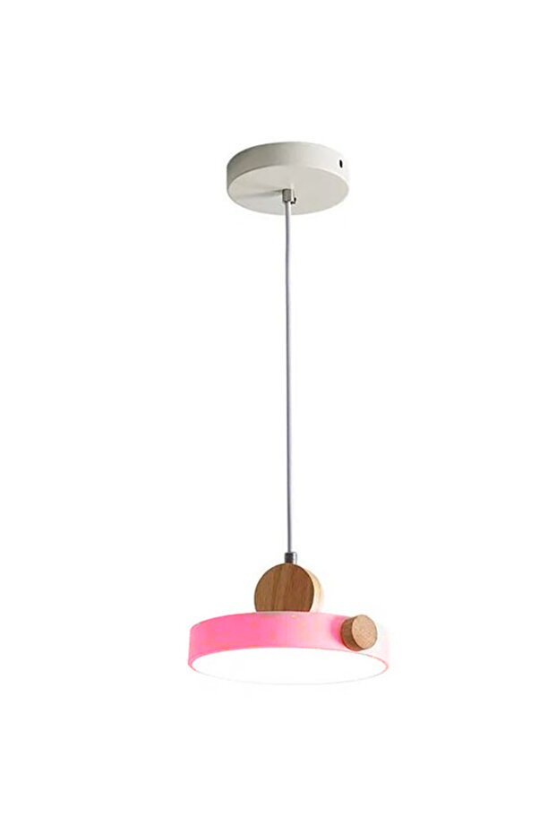 Tekli Pembe Modern Çocuk Avize - 1