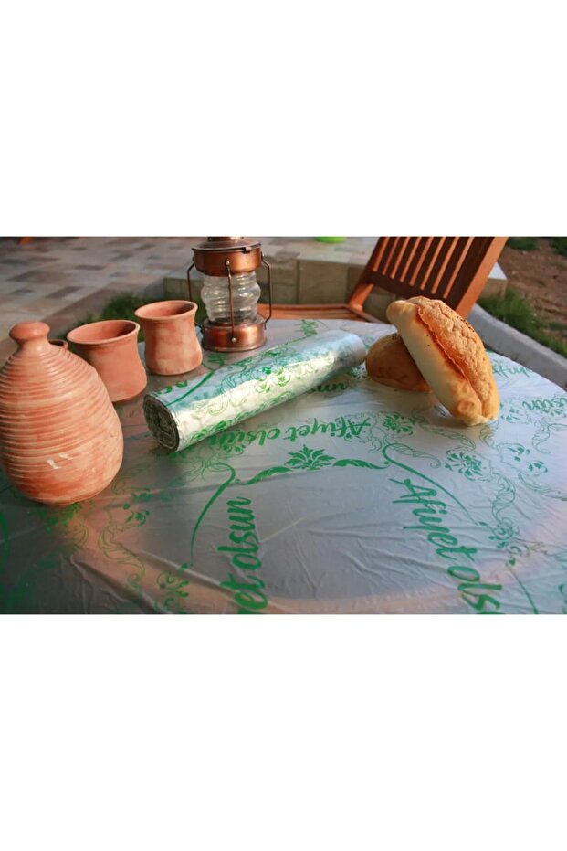 Tek Kullanımlık 120x150 Ebat Baskılı Rulo Naylon Masa Örtüsü - 1