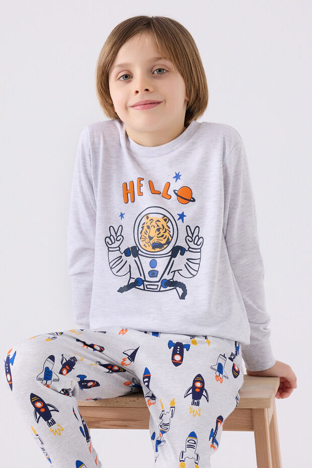 Boy's Double Suit - Snow Melange - 2