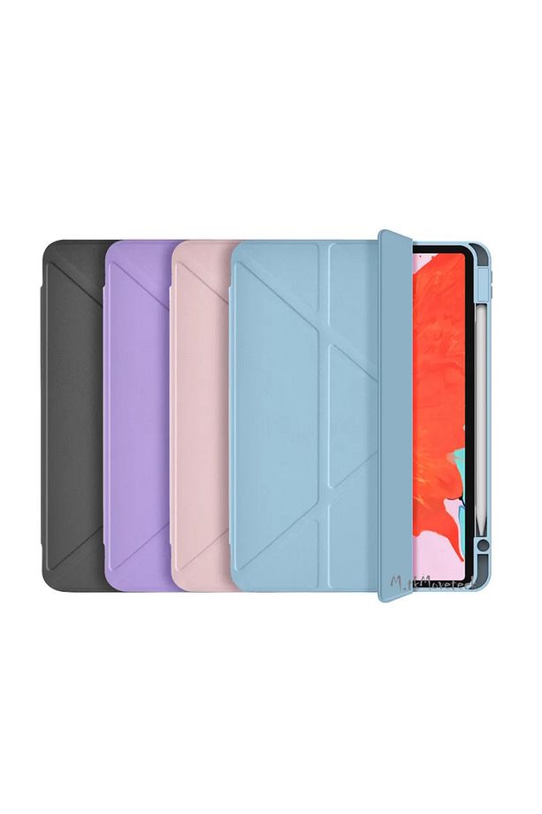 Honor Pad X8a 11 inç Uyumlu Tablet Kılıf Yumuşak Kalem Bölmeli Akıllı Uyku Modlu Standlı Kapak - 4