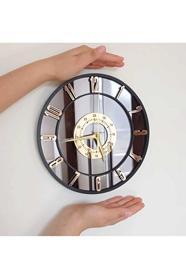 Small Size Real Mirror Wall & Table Clock 25 cm