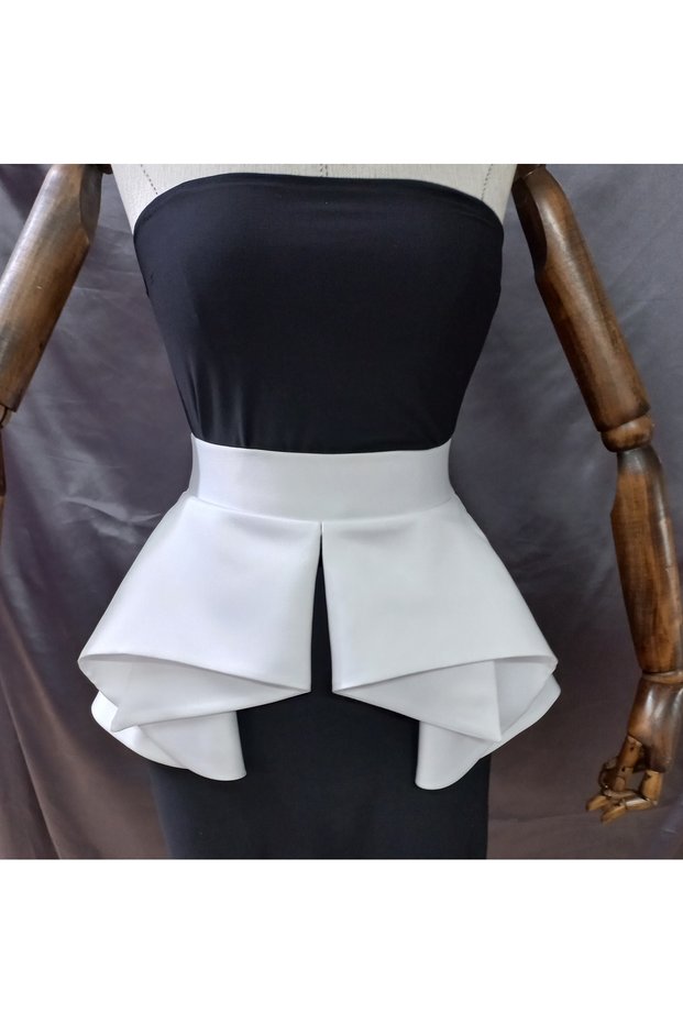 Geeta Bird Eye Detailed Corset Belt White