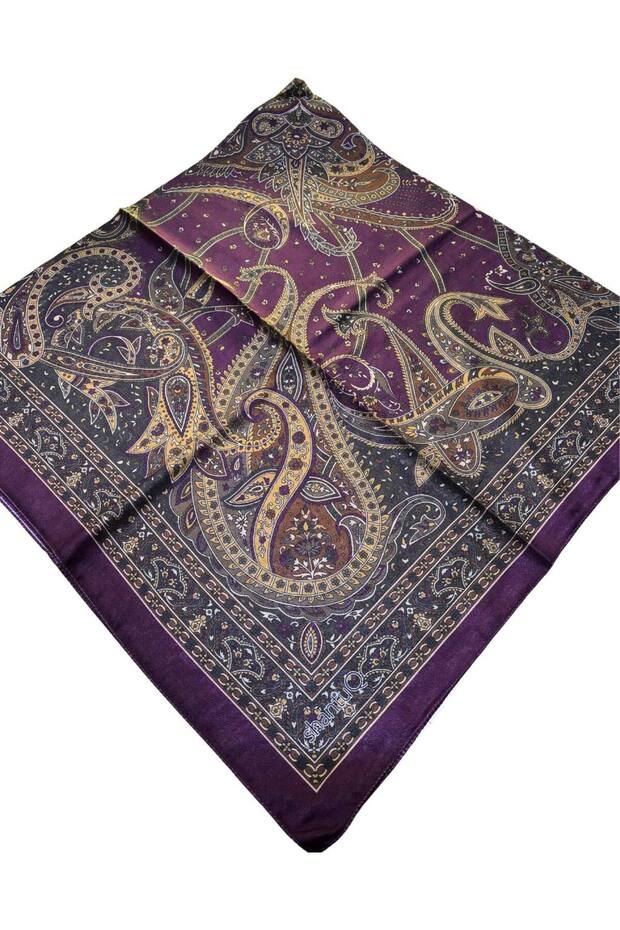 120X120 cm Etro Pattern Soft Scarf Hand Stitched Special Design Large Size Teseture
