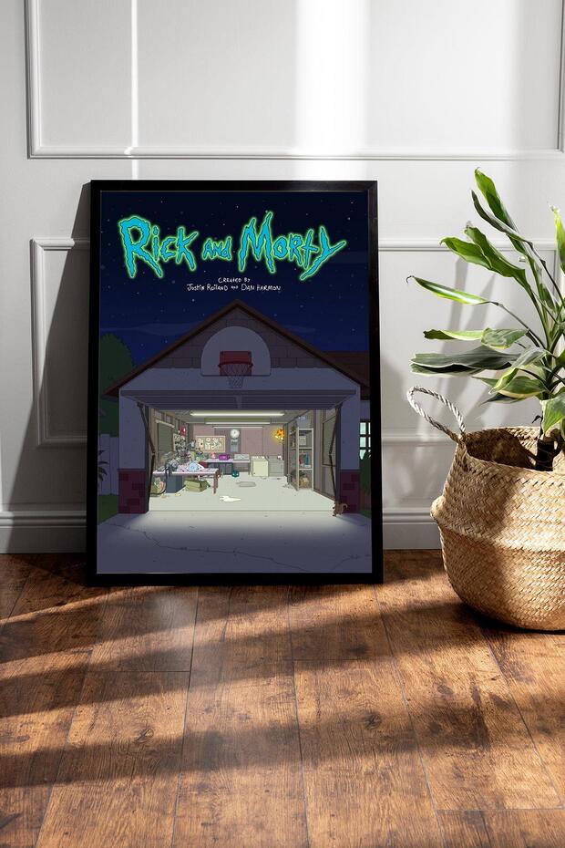 Rick and Morty Çerçeveli Tablo - Rick and Morty Animasyon Fim Posteri Tablo - 2