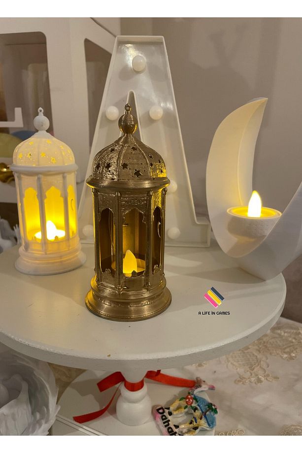 Ramazan Feneri - (Tealight led Hediyeli ) Fanos ev ofis süsü Hoşgeldin Ramazan ışık modern dekoratif - 1