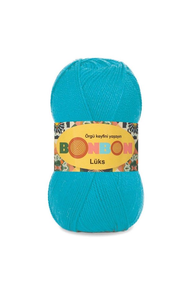 1 Piece Bonbon Luxury Booties Yarn, Hand Knitting Yarn 98238 Turquoise