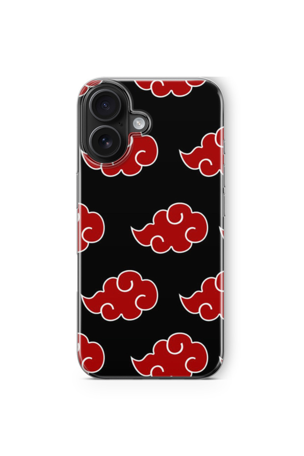 iPhone 16 Plus Compatible Akatsuki Design Printed Transparent Case