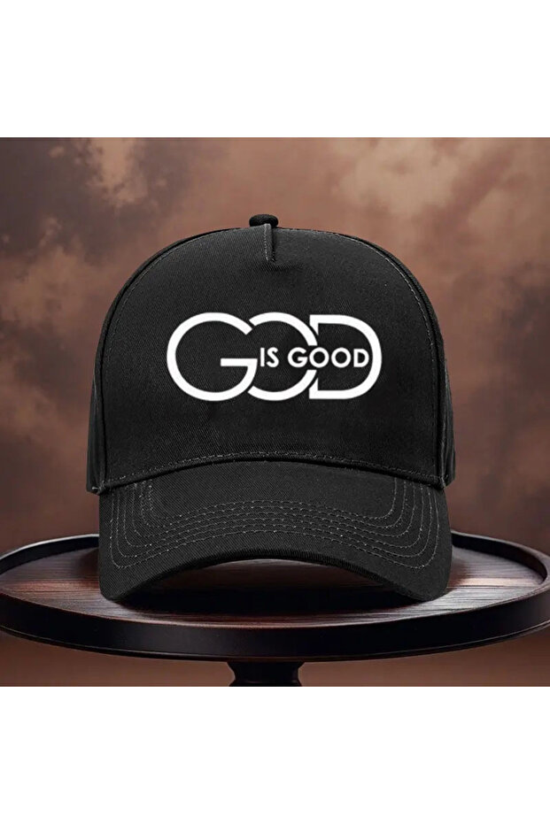 قبعة سوداء مطبوعة من God is Good