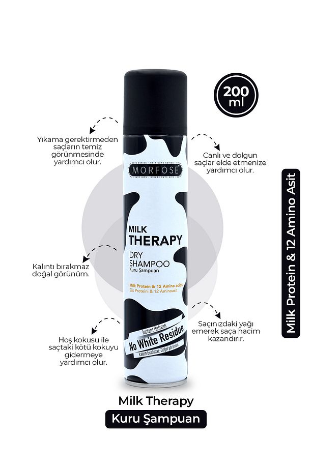 Kuru Şampuan Milk Therapy 200 ml Kuru Şampuan Ekstra Hacim 200 ml - 2
