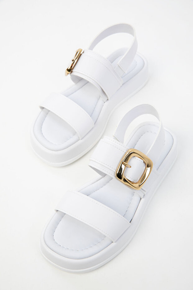 Beyaz Kadın Sandalet 20249 - 1