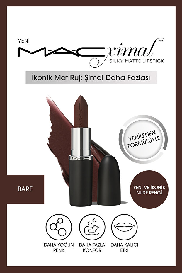 MACximal Silky Matte Lipstick - Bare 3.5g - 1