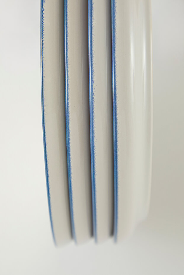 4'lü Seramik Baskılı Pasta Tabağı Seti 22cm TPHSS25TBK00006 - 4