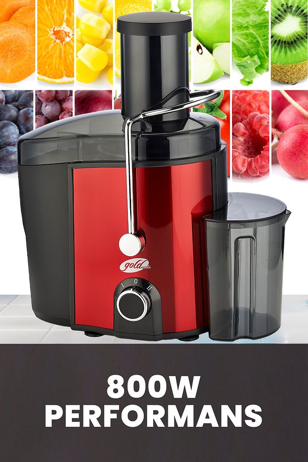 Vita Paslanmaz Çelik  2 Farklı Hız Ayarlı Katı Meyve Sıkacağı Kırmızı GJE7204R - 3