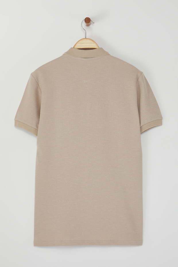 Taş Regular/Normal Kesim Kalın Dokulu Polo Yaka T-shirt TMNSS25PO00002 - 11