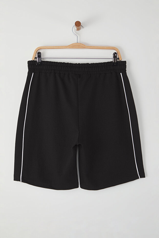 Siyah Regular/Normal Kesim Biyeli Şort & Bermuda TMNSS25SR00024 - 10