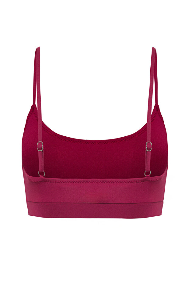Mürdüm Bralette Kaplı Bikini Üstü TBESS25BU00030 - 6