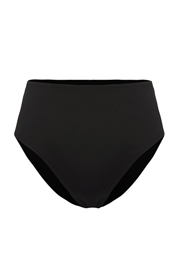 Siyah Yüksek Bel Hipster Basic Bikini Altı TBESS25BA00022 - 6