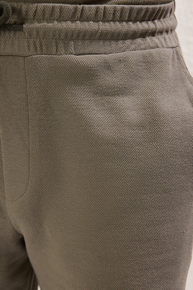 Haki Regular/Normal Kesim Dokulu Şort & Bermuda TMNSS25SR00014 - 4