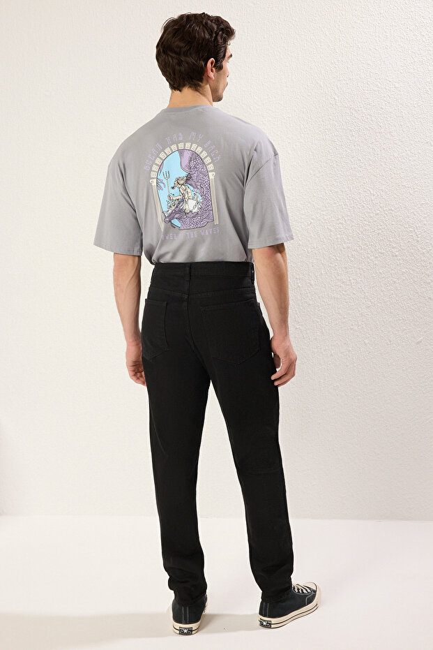 Siyah Smoke Essential Fit Jeans Kot Pantolon TMNAW23JE00104 - 5