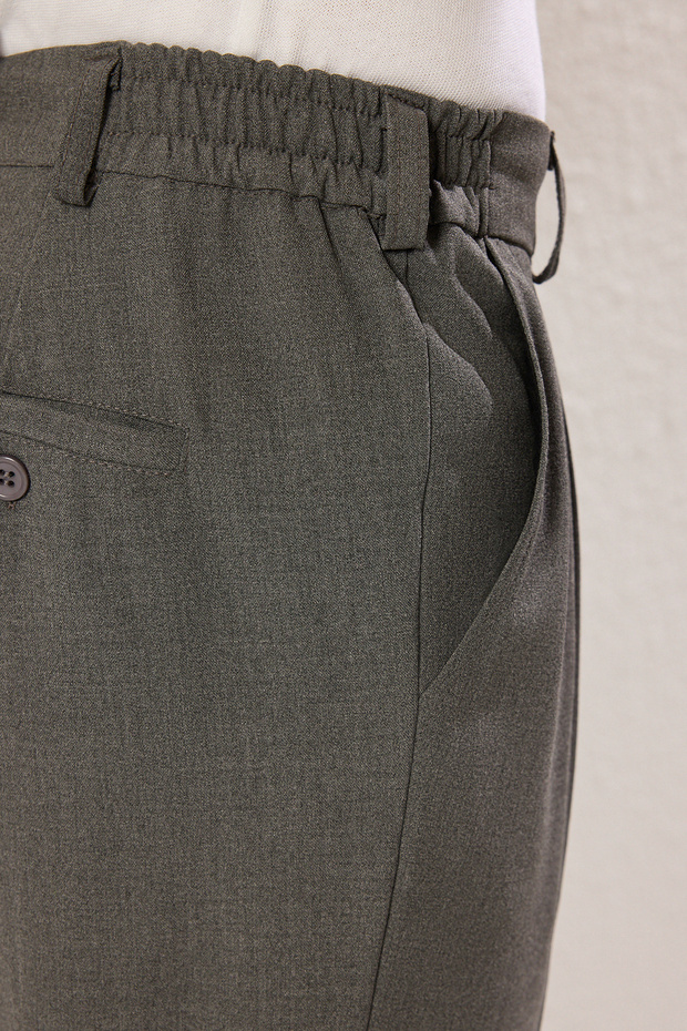 Gri Wideleg Baggy Rahat Kalıp More Sustinable Dokuma Kumaş Pantolon TMNSS25PL00009 - 7