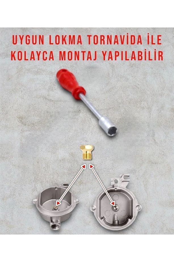 Tüpten Doğalgaza Dönüşüm Seti Doğalgaz Ocak Memesi Enjektörü 7 Mm Arçelik Beko Kumtel Bosch - 3