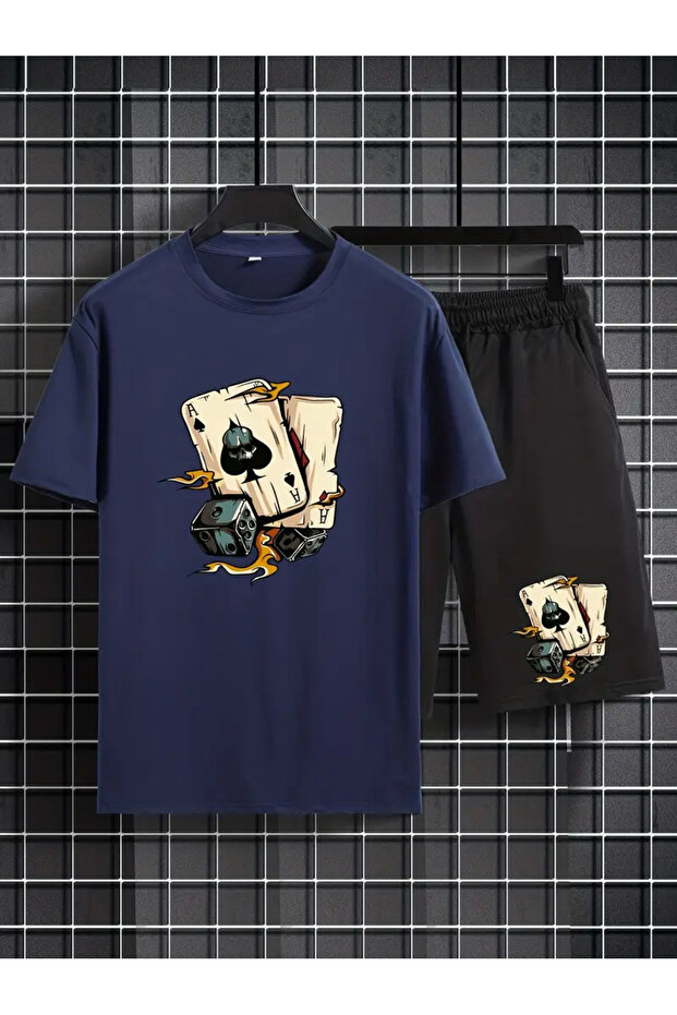 As Spades Printed Unisex T-Shirt Shorts Bottom Top Suit