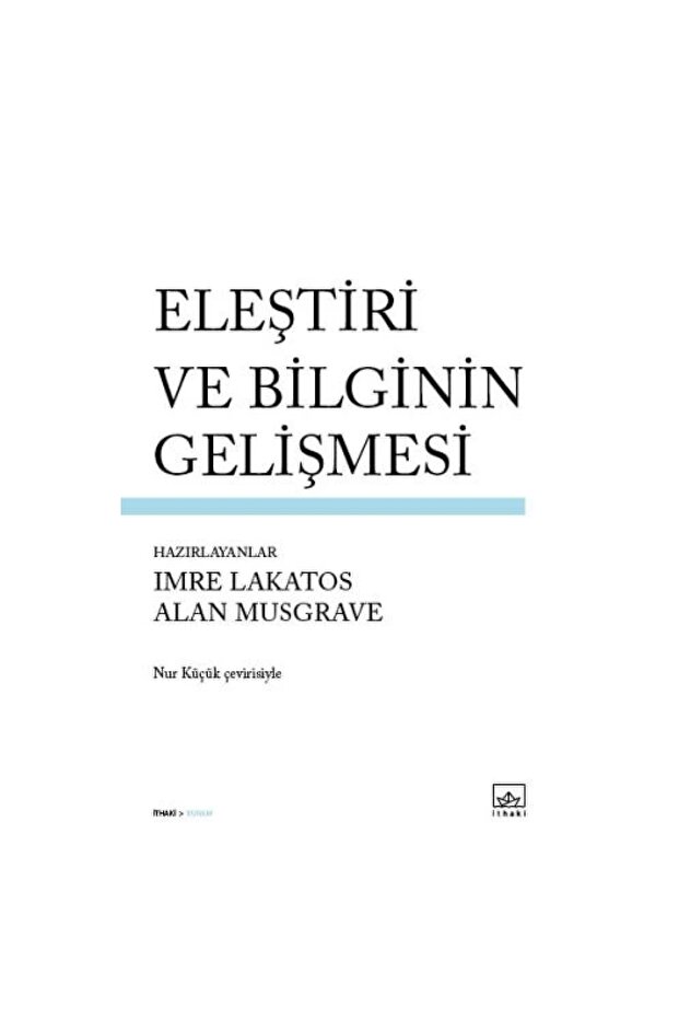 Eleştiri ve Bilginin Gelişmesi