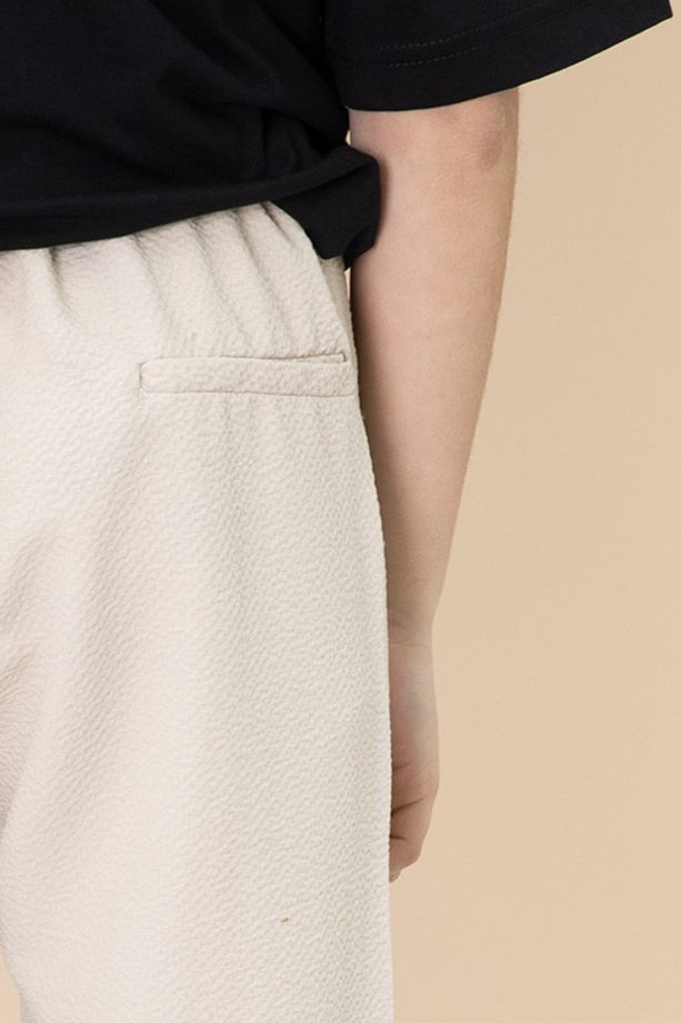 Krem Duble Paça Erkek Çocuk Jogger Kumaş Pantolon 20053 - 4