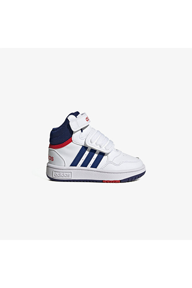 حذاء رياضي Hoops Mid 3.0 للأطفال باللون الأبيض