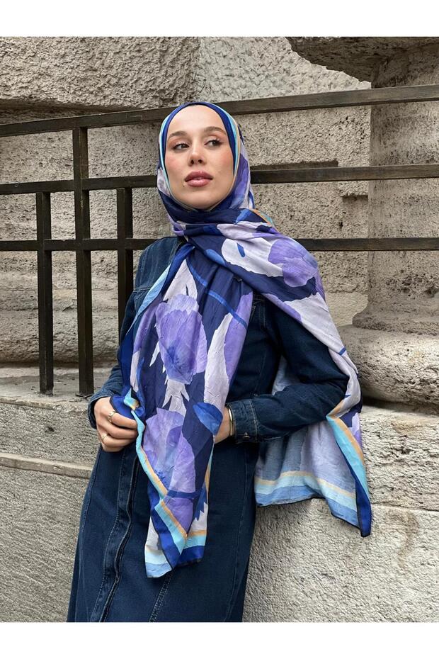 Ferret Pattern Bamboo Shawl - 2